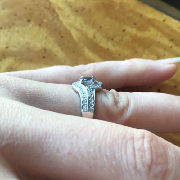 Natural Peacock Tanzanite Sterling Silver Ring Size 7 - Picture 4 of 6